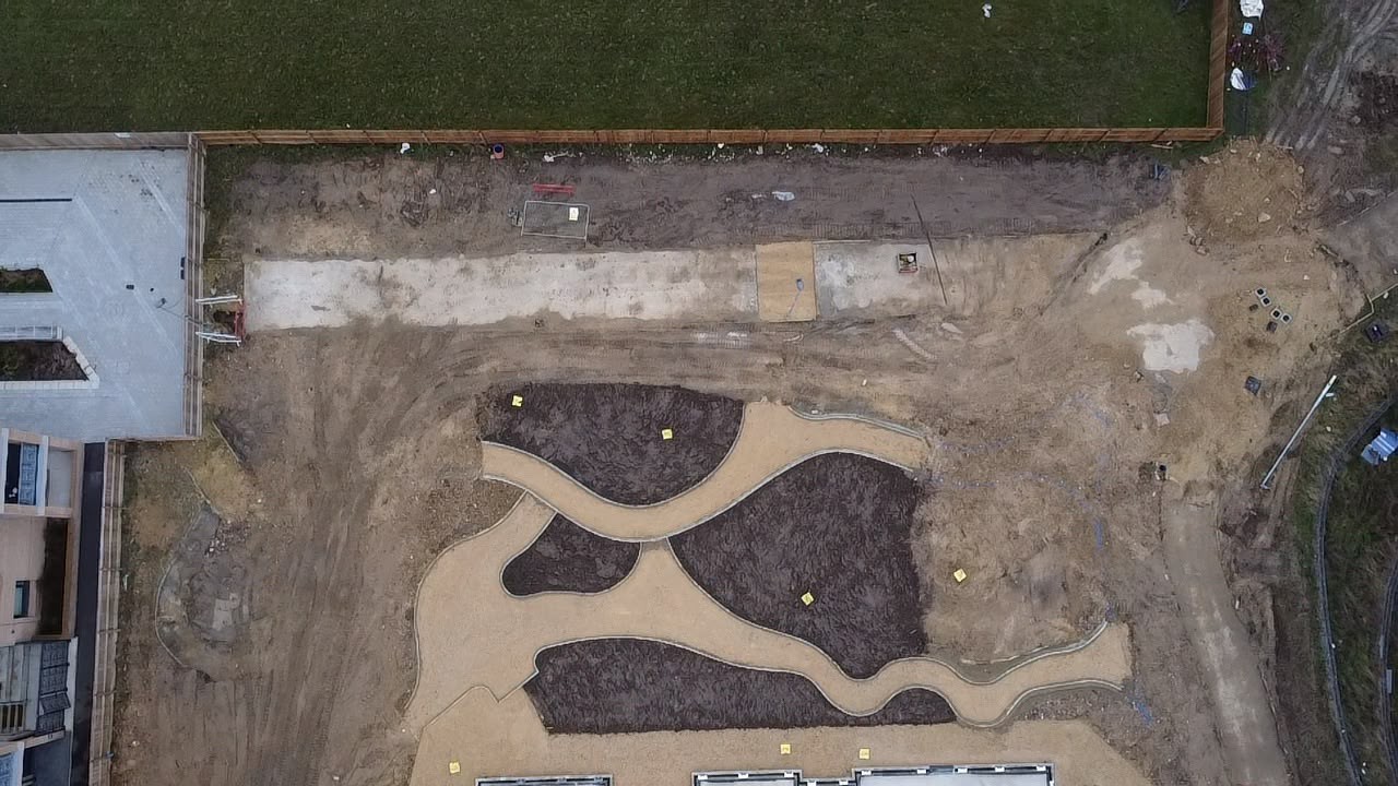 Footpath and tarmac surfacing