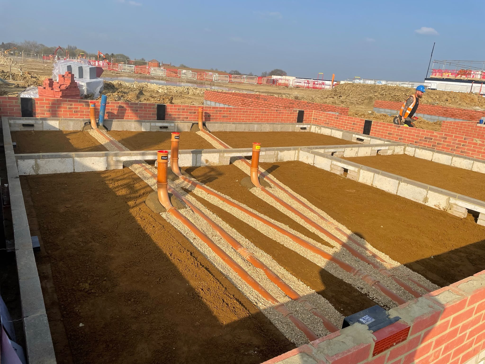 Internal drainage groundwork, photo 3